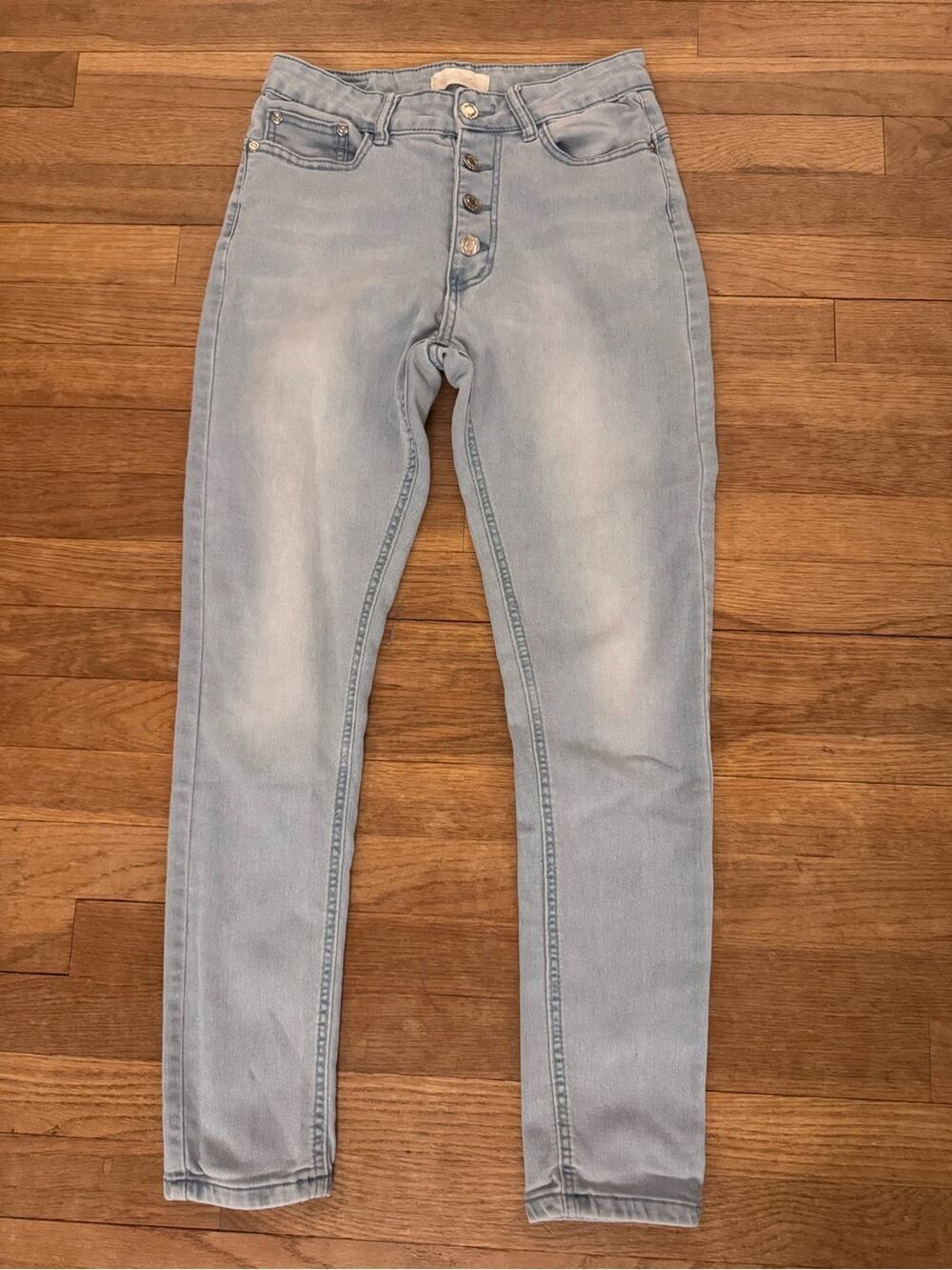 Red Button Women's Light Blue Button-Fly Skinny Jeans - Size 2
 b49